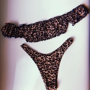 Inamorata Leopard Print Bikini Top